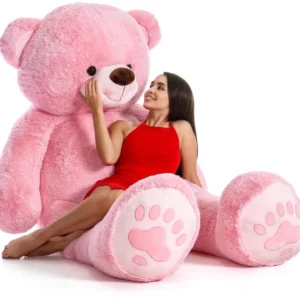 Tedstree 4 Feet Teddy Bear/high quality/neck brow/cute and soft teddy bear - 120 cm (Pink) (Copy)