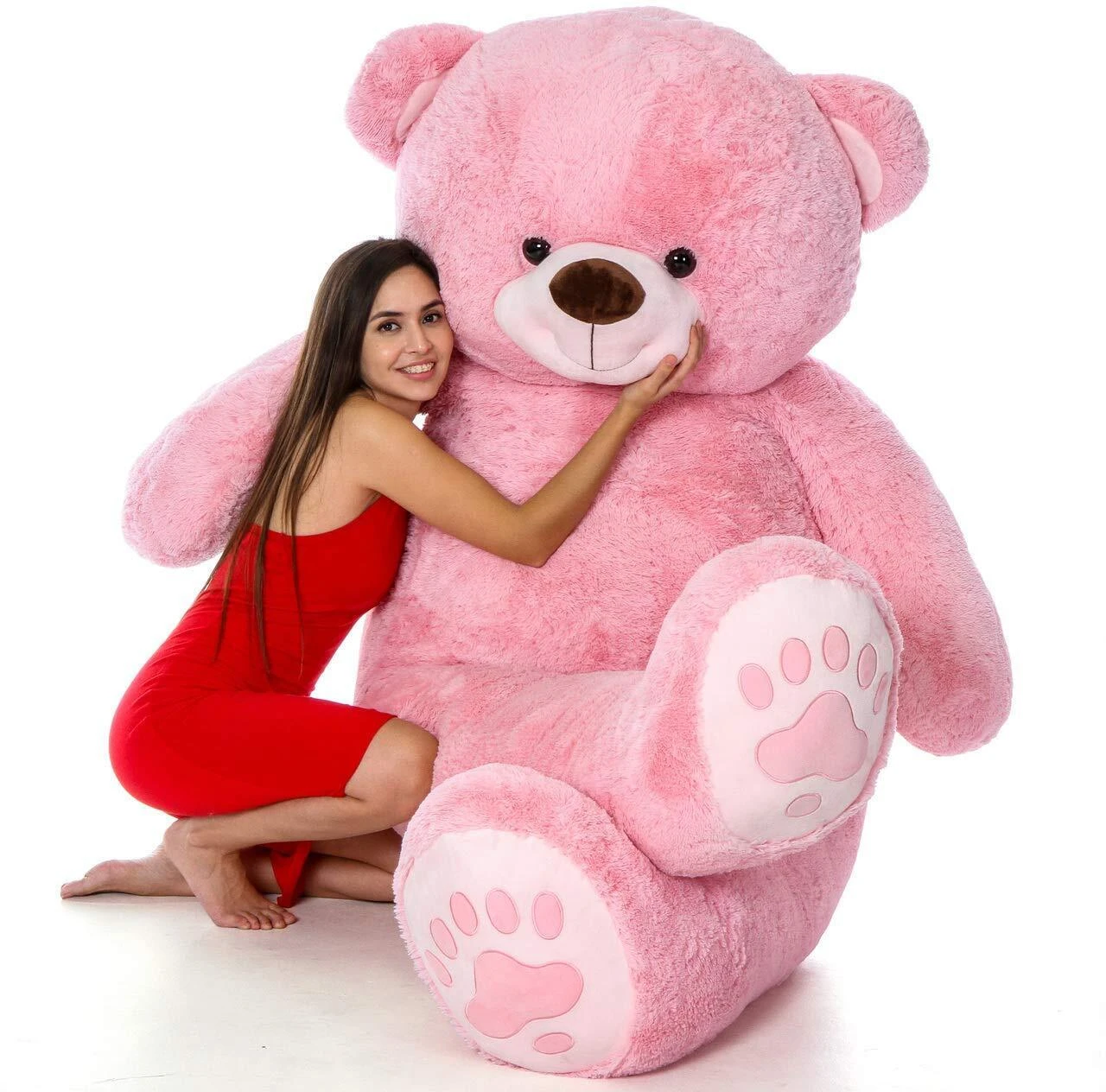 Tedstree 4 Feet Teddy Bear/high quality/neck brow/cute and soft teddy bear - 120 cm (Pink) - Image 2